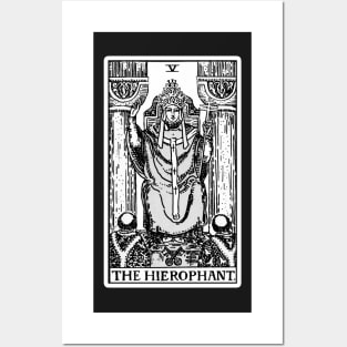 V. The Hierophant Tarot Card | Black and white Posters and Art